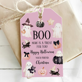 かわいい幽霊ハロウィンガール1st誕生日パーティー ギフトタグ