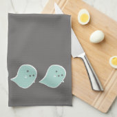 かわいい幽霊ハロウィンキッチンタオル キッチンタオル (四つ折り)