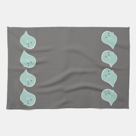 かわいい幽霊ハロウィンキッチンタオル キッチンタオル (横)