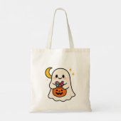 かわいい幽霊ハロウィンキャンディバッグ トートバッグ (裏面)
