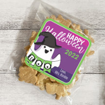 かわいい幽霊ハロウィンギフトステッカー&ラベル