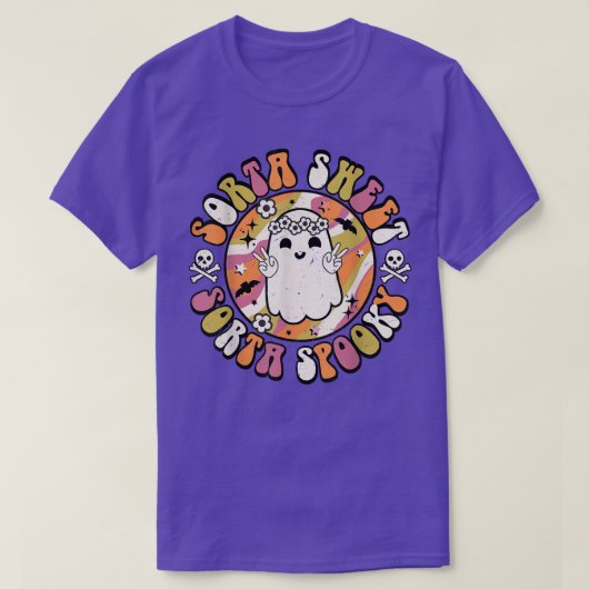 かわいい幽霊ハロウィンソルタスイートソルタ不気味秋 Tシャツ (デザイン正面)