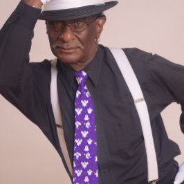 かわいい幽霊ハロウィンパープル ネクタイ