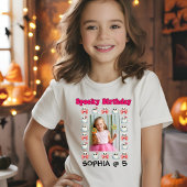かわいい幽霊ハロウィンフォト子供の誕生日 Tシャツ