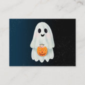 かわいい幽霊ハロウィーンおむつラッフルベビーシャワー エンクロージャーカード (裏面)