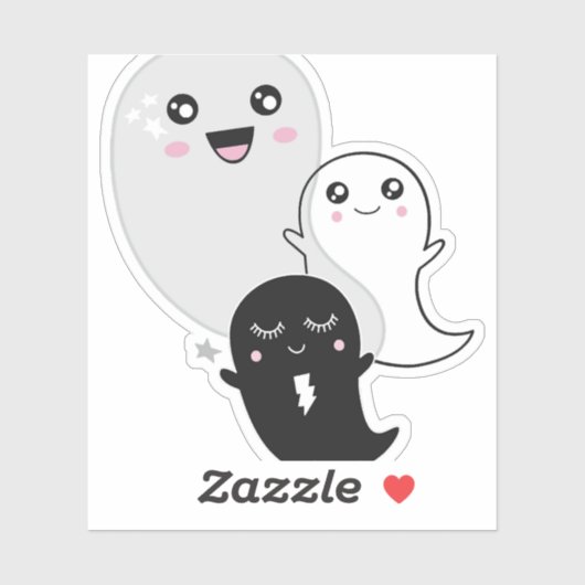 かわいい幽霊ハロウィーンかわいい シール (シート)