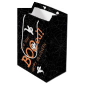 かわいい幽霊ハロウィーンキャンディー ミディアムペーパーバッグ (正面アングル)