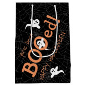 かわいい幽霊ハロウィーンキャンディー ミディアムペーパーバッグ (裏面)