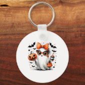 かわいい幽霊ハロウィーンディバカートゥーンサングルズハン キーホルダー (正面)