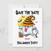 かわいい幽霊ハロウィーンデザイン招待状 招待状 (正面)