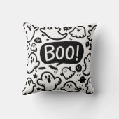 かわいい幽霊ハロウィーンブーデザイン クッション (裏面)