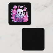 かわいい幽霊ハロウィーンブーパック スクエア名刺 (正面/裏面)