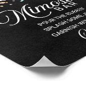 かわいい幽霊ハロウィーンベビーシャワーミモザバーサイン ポスター (角)