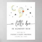 かわいい幽霊ハロウィーンベビーシャワー歓迎サイン ポスター (正面)