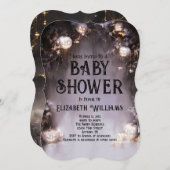 かわいい幽霊ハロウィーンベビーシャワー 招待状 (正面/裏面)