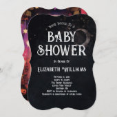 かわいい幽霊ハロウィーンベビーシャワー 招待状 (正面/裏面)