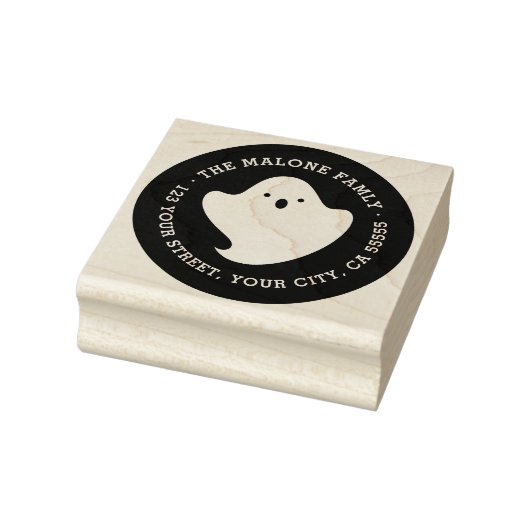 かわいい幽霊ハロウィーン差出人住所 ラバースタンプ (スタンプ)