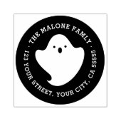 かわいい幽霊ハロウィーン差出人住所 ラバースタンプ (インプリント)