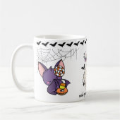 かわいい幽霊ハロウィーン猫 – カスタマイズ可能 コーヒーマグカップ (左)
