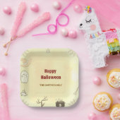 かわいい幽霊ハロウィーン紙プレート ペーパープレート (パーティー)