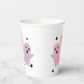 かわいい幽霊ハロウィーン誕生日パーティーガールパステル 紙コップ (左)