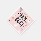 かわいい幽霊ハロウィーン誕生日パーティーガールピンク スタンダードカクテルナプキン (角)