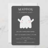 かわいい幽霊ハロウィーン誕生日パーティー 招待状 (正面)