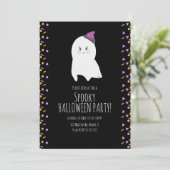 かわいい幽霊ハロウィーン誕生日衣装不気味パーティー 招待状 (スタンド正面)