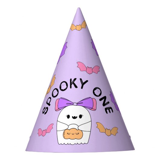 かわいい幽霊ハロウィーン誕生日 パーティーハット (正面)