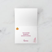 かわいい幽霊ハロウィーン誕生日for girl Thank You サンキューカード (内部)