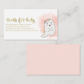 かわいい幽霊ハロウィーン赤ちゃんシャワーベビー本 エンクロージャーカード (正面/裏面)