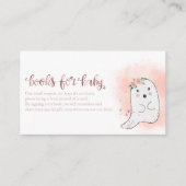 かわいい幽霊ハロウィーン赤ちゃんシャワーベビーEn用ブック エンクロージャーカード (正面)