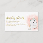 かわいい幽霊ハロウィーン赤ちゃんシャワー表示シャワー エンクロージャーカード (正面)