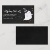 かわいい幽霊ハロウィーン赤ちゃんシャワー表示シャワー エンクロージャーカード (正面/裏面)