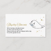 かわいい幽霊ハロウィーン赤ちゃんシャワー表示シャワーE エンクロージャーカード (正面)