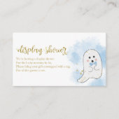 かわいい幽霊ハロウィーン赤ちゃんシャワー表示シャワーen エンクロージャーカード (正面)