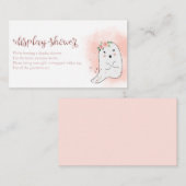 かわいい幽霊ハロウィーン赤ちゃんシャワー表示シャワーen エンクロージャーカード (正面/裏面)