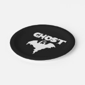 かわいい幽霊ハロウィーン ペーパープレート (アングル)