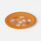 かわいい幽霊ハロウィーン ペーパープレート (アングル)