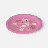 かわいい幽霊ハロウィーン ペーパープレート (アングル)