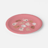 かわいい幽霊ハロウィーン ペーパープレート (アングル)