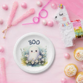 かわいい幽霊ハロウィーン ペーパープレート (パーティー)