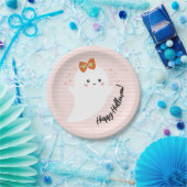 かわいい幽霊ハロウィーン ペーパープレート (パーティー)