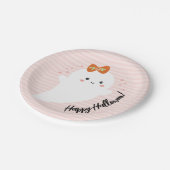 かわいい幽霊ハロウィーン ペーパープレート (アングル)