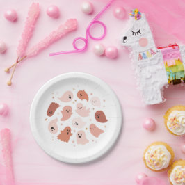 かわいい幽霊ハロウィーン ペーパープレート