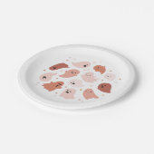 かわいい幽霊ハロウィーン ペーパープレート (アングル)