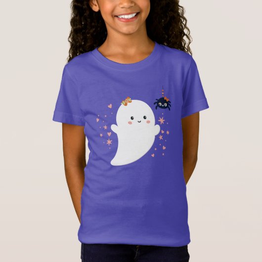 かわいい幽霊ハロウィーン Tシャツ (正面)