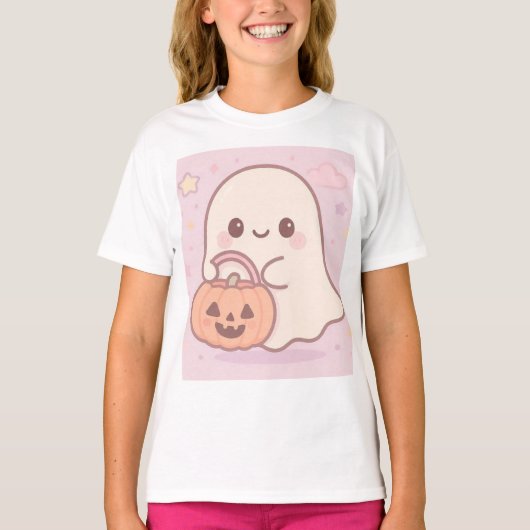 かわいい幽霊ハロウィーンTシャツ Tシャツ (正面)