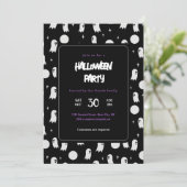 かわいい幽霊ハローウィンパーティ 招待状 (スタンド正面)