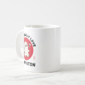 かわいい幽霊バドミントン恋人IジャストリーブラブBa コーヒーマグカップ (正面左)